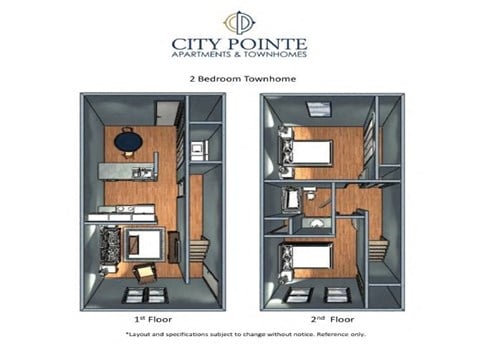Floor plan for 2 beds, 1 bath, 900 sqft